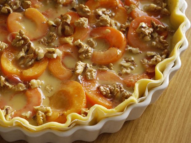 Apricot and Walnut Pie Uncooked