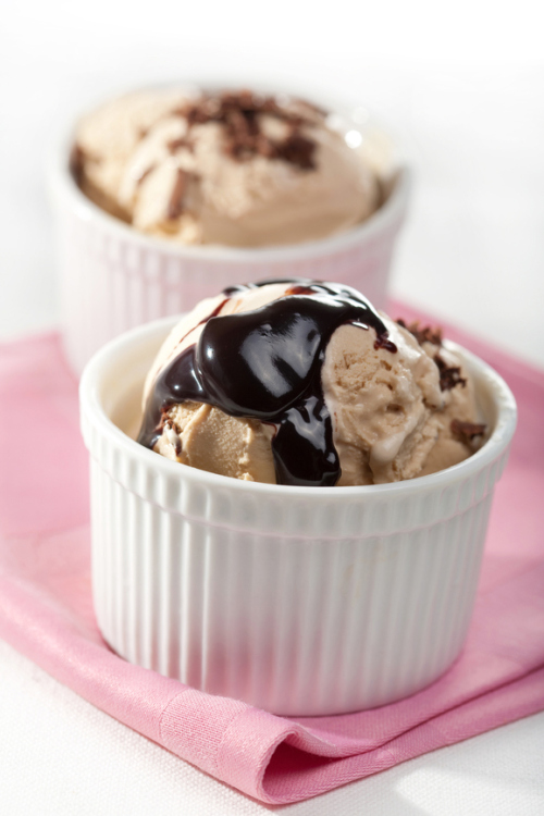 ice cream with chocolate
